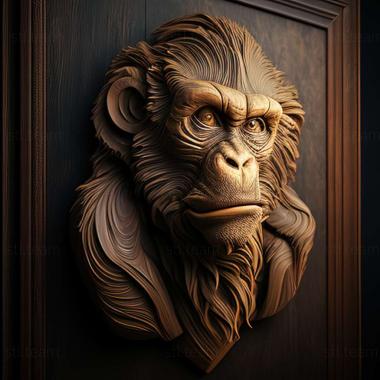 3D model Jack baboon famous animal (STL)